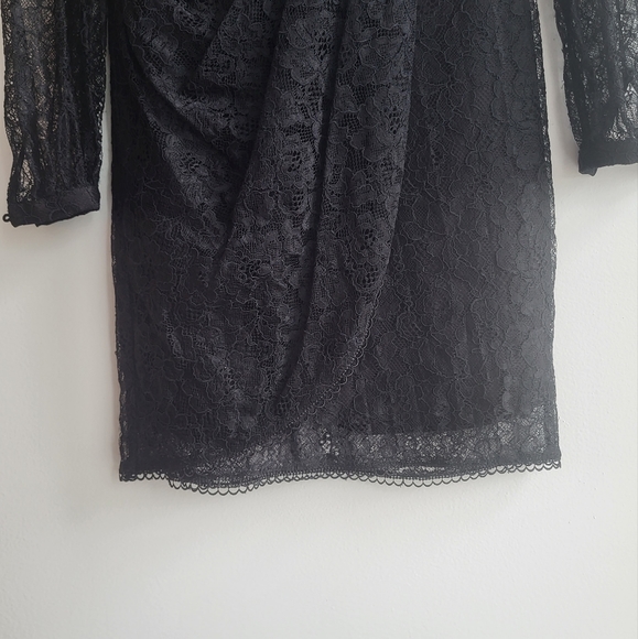 Ever New Black Axel Mini Lace Dress Size 2 - Picture 4 of 10